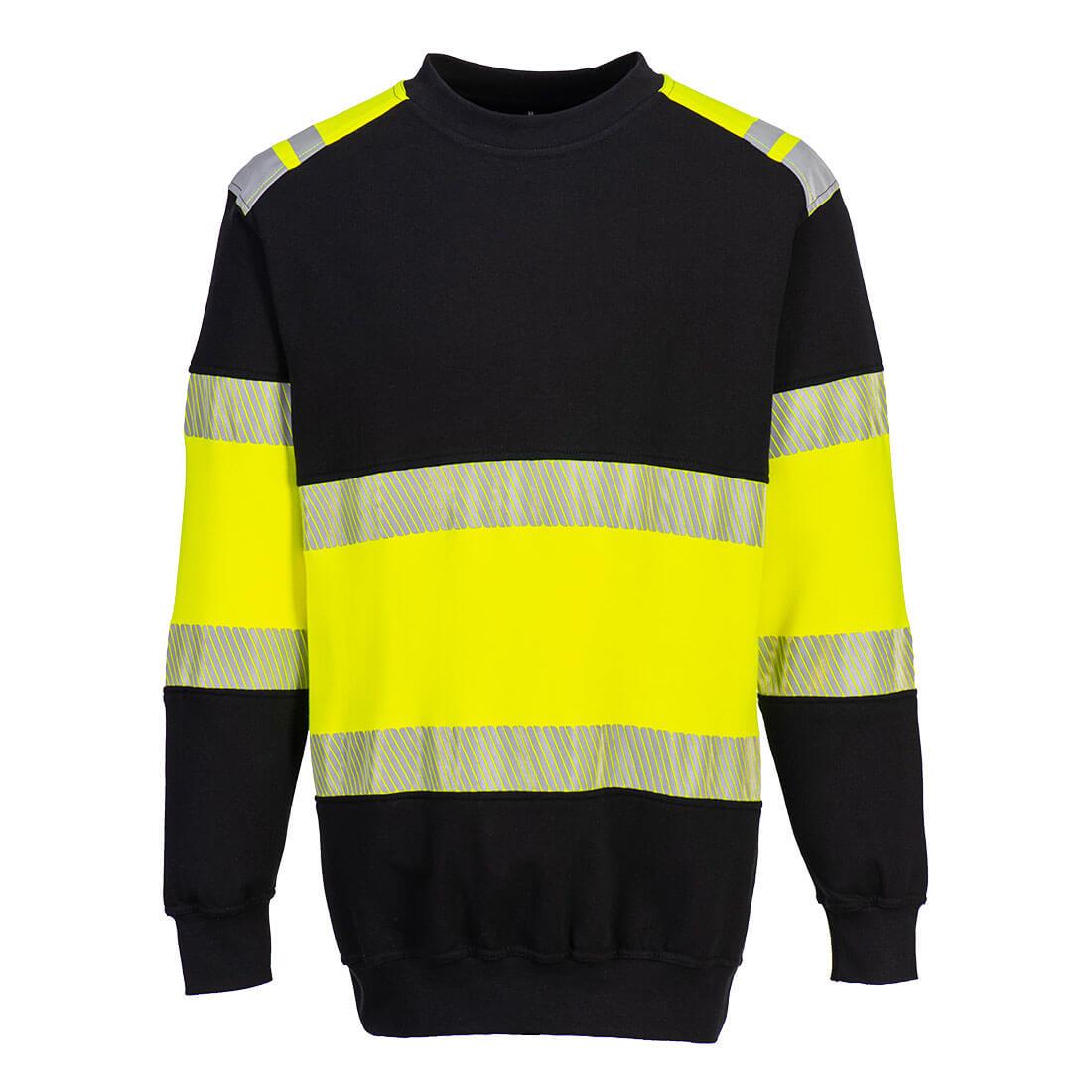PW3 FR Modaflame Knit Hi-Vis Class 1 Sweatshirt - Yellow/Black