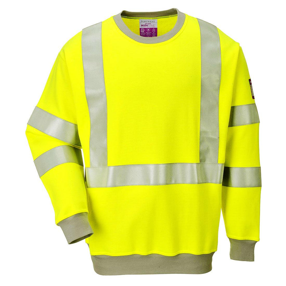 Modaflame Knit Hi-Vis Anti-Static FR Sweatshirt - Yellow