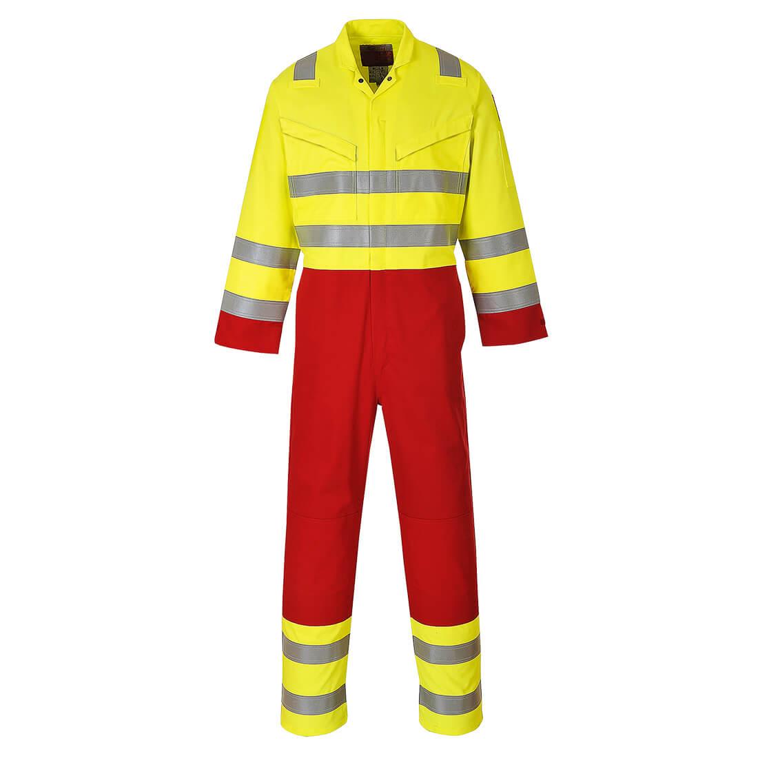 Bizflame Work Hi-Vis Contrast FR Coverall - Yellow