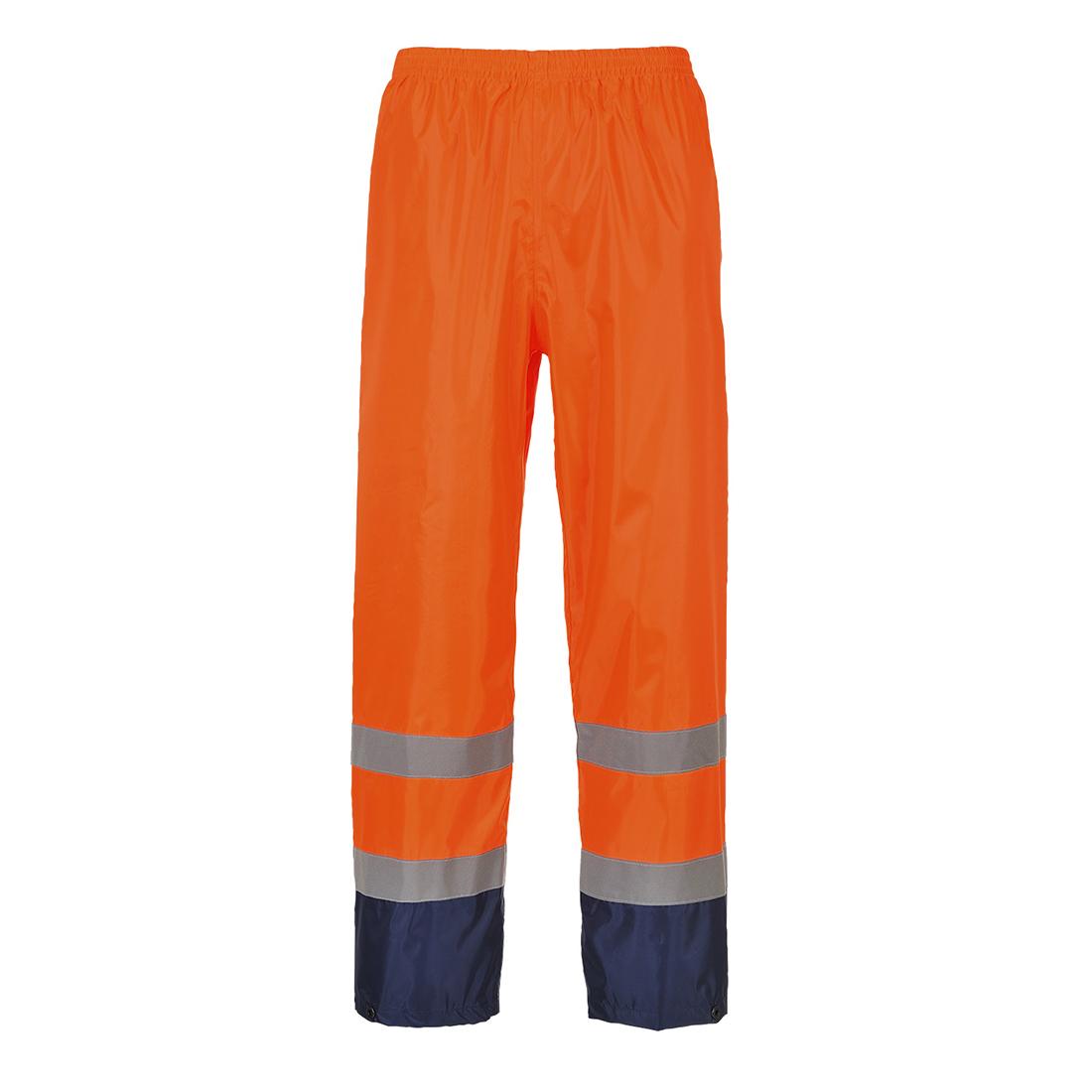 Hi-Vis Contrast Classic Rain Trousers - Orange/Navy