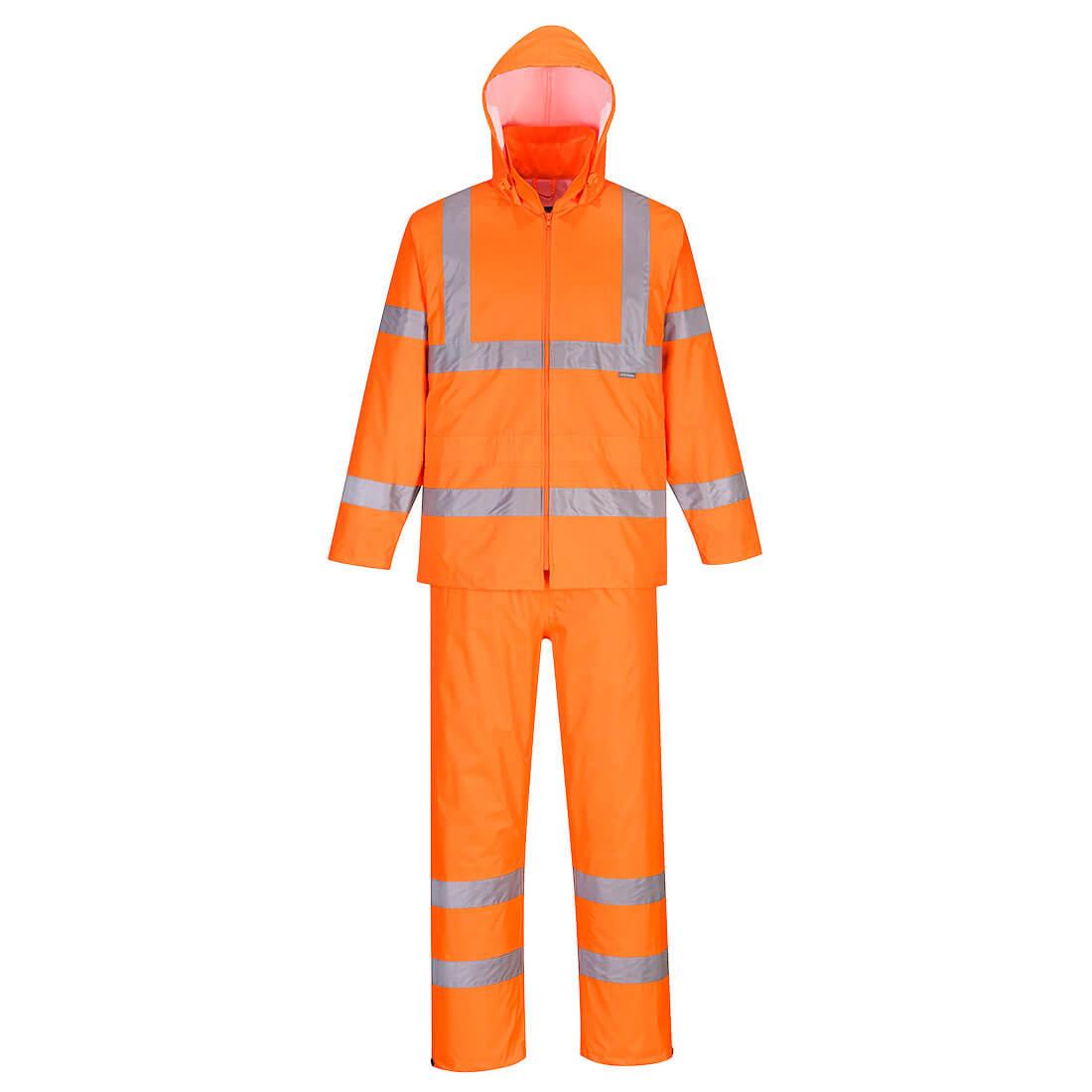 Hi-Vis Packaway Rain Suit - Orange