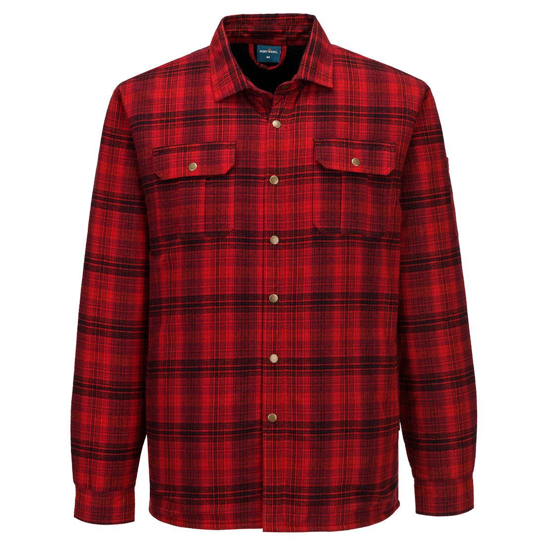 KA3 Sherpa Lined Check Shirt - Red