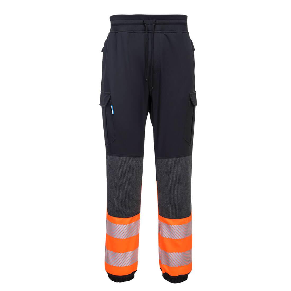 PW3 Hi-Vis Flexi Class 1 Joggers - Black/Orange