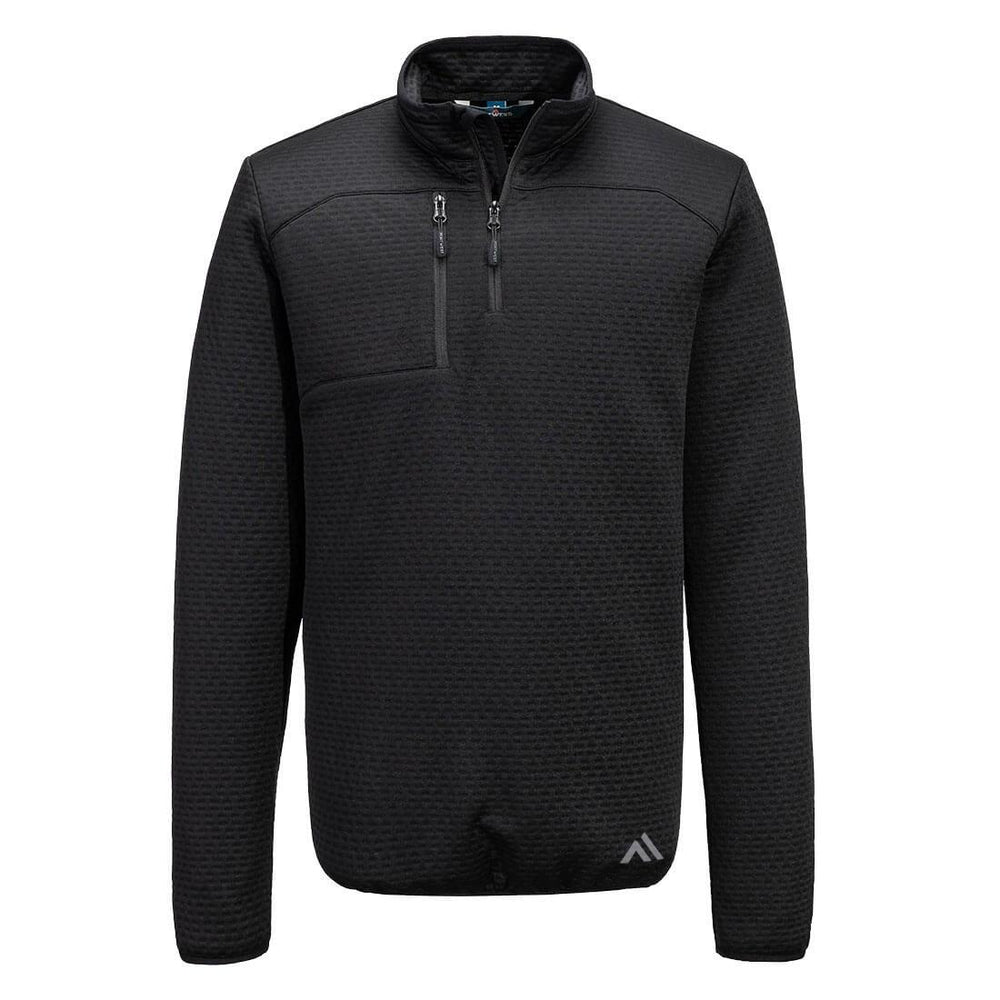 KX3 Textured 1/4 Zip Sweatshirt - Black