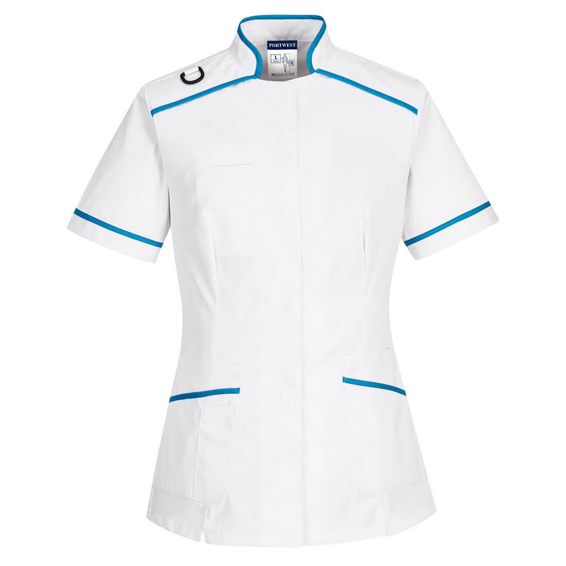 Medical Tunic - White/Aqua