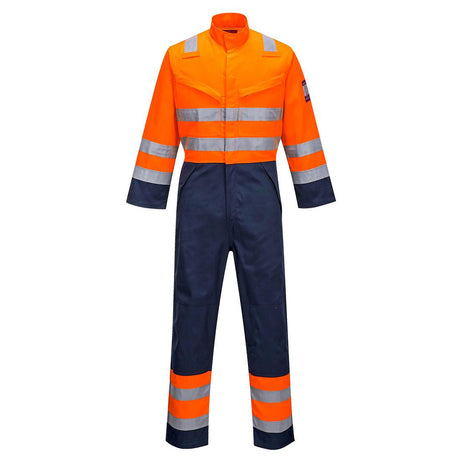Modaflame Work HVO RIS Navy/Orange Coverall - Orange/Navy