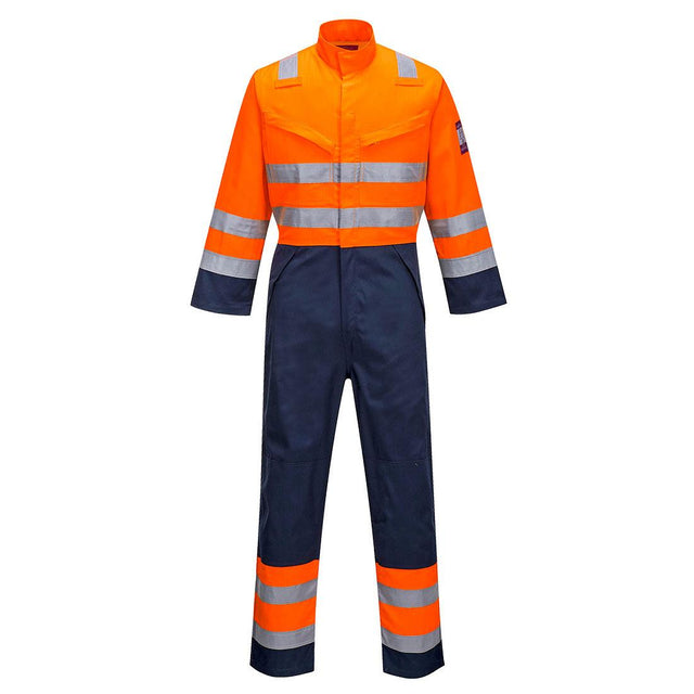 Modaflame Work HVO RIS Navy/Orange Coverall - Orange/Navy