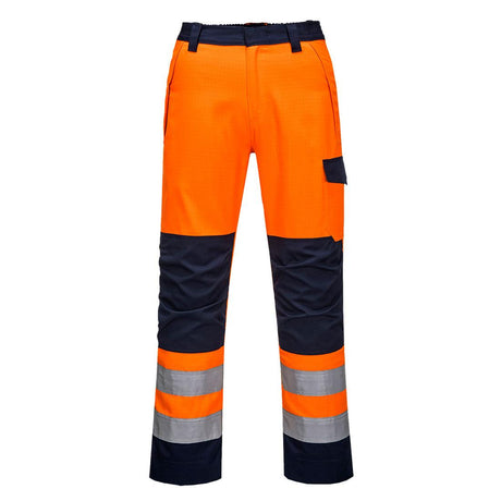 Modaflame Work HVO RIS Orange/Navy Trousers - Orange/Navy