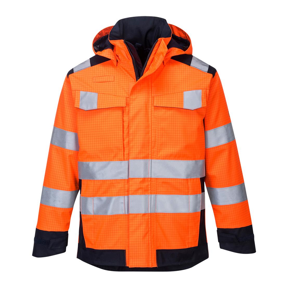 Modaflame Rain+ Hi-Vis Multi Norm Arc Jacket - Orange/Navy