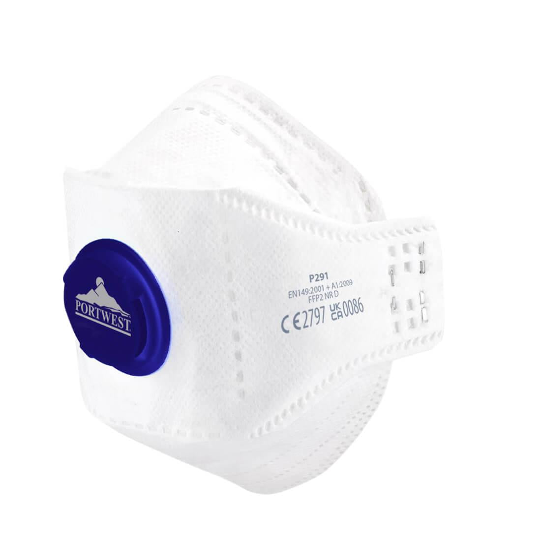 EAGLE FFP2 Valved Dolomite Fold Flat Respirator (Pk10) - White