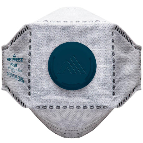 EAGLE FFP2 Valved Carbon Fold Flat Respirator (Pk10) - White