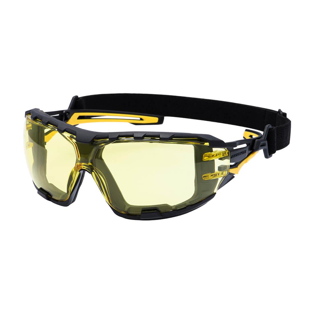 Anthracite Wraparound Plus Safety Glasses - Amber