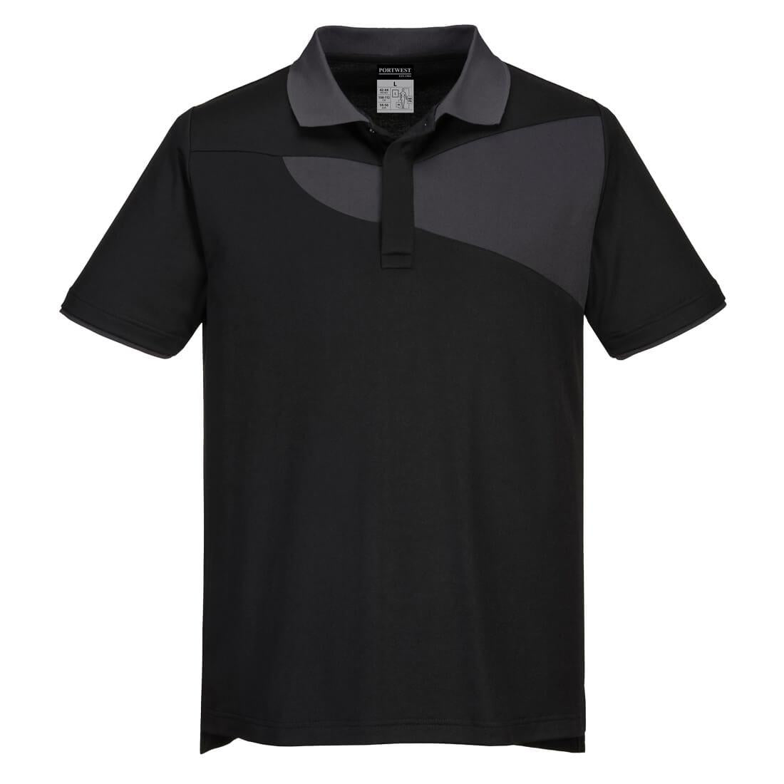 Two Tone Polo Shirt S/S - Black/Zoom Grey