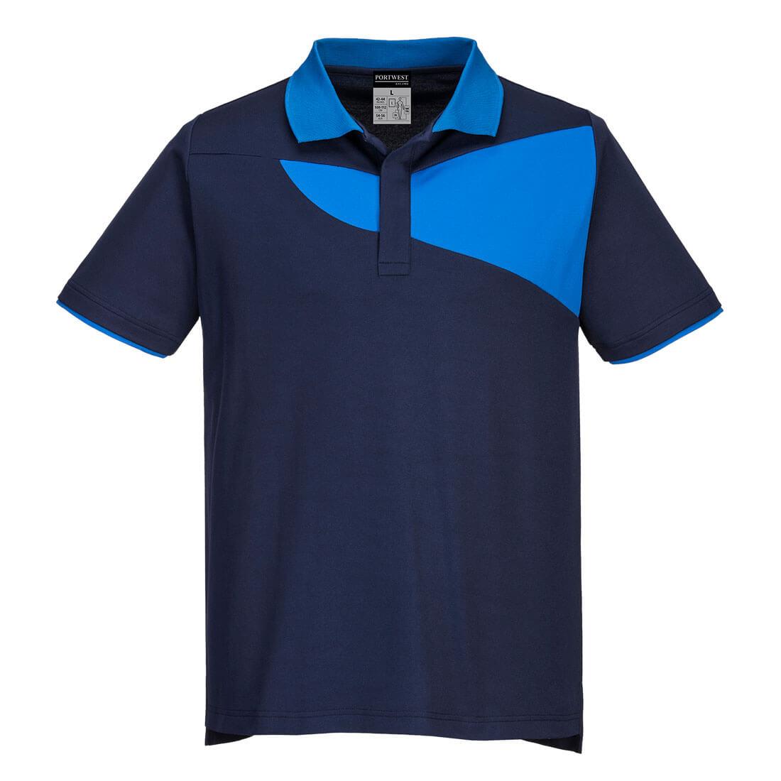 PW2 Cotton Comfort Polo Shirt S/S - Navy/Royal