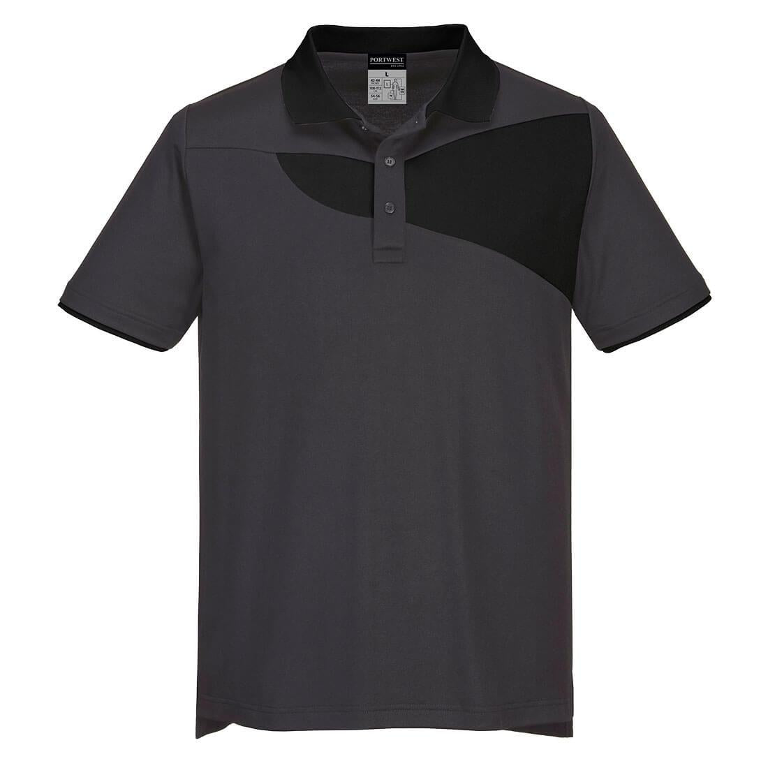 PW2 Cotton Comfort Polo Shirt S/S - Zoom Grey/Black