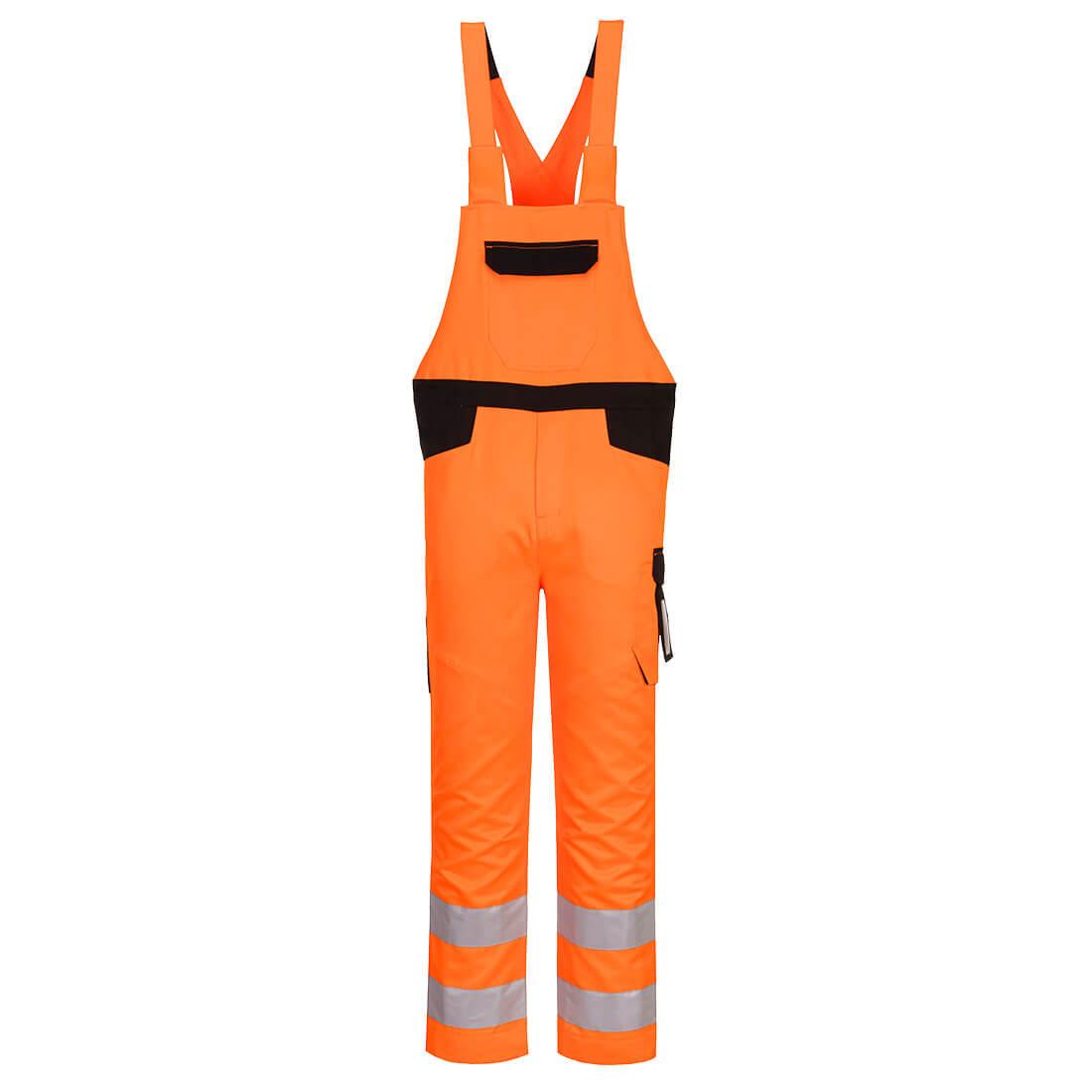 PW2 Hi-Vis Bib and Brace - Orange/Black