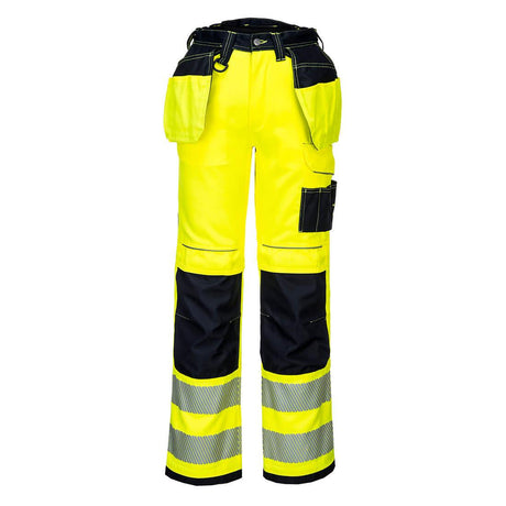 PW3 Hi-Vis Stretch Holster Pocket Trousers - Yellow/Black