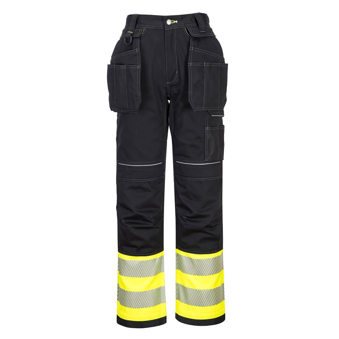 PW3 Hi-Vis Class 1 Holster Pocket Trousers - Yellow/Black