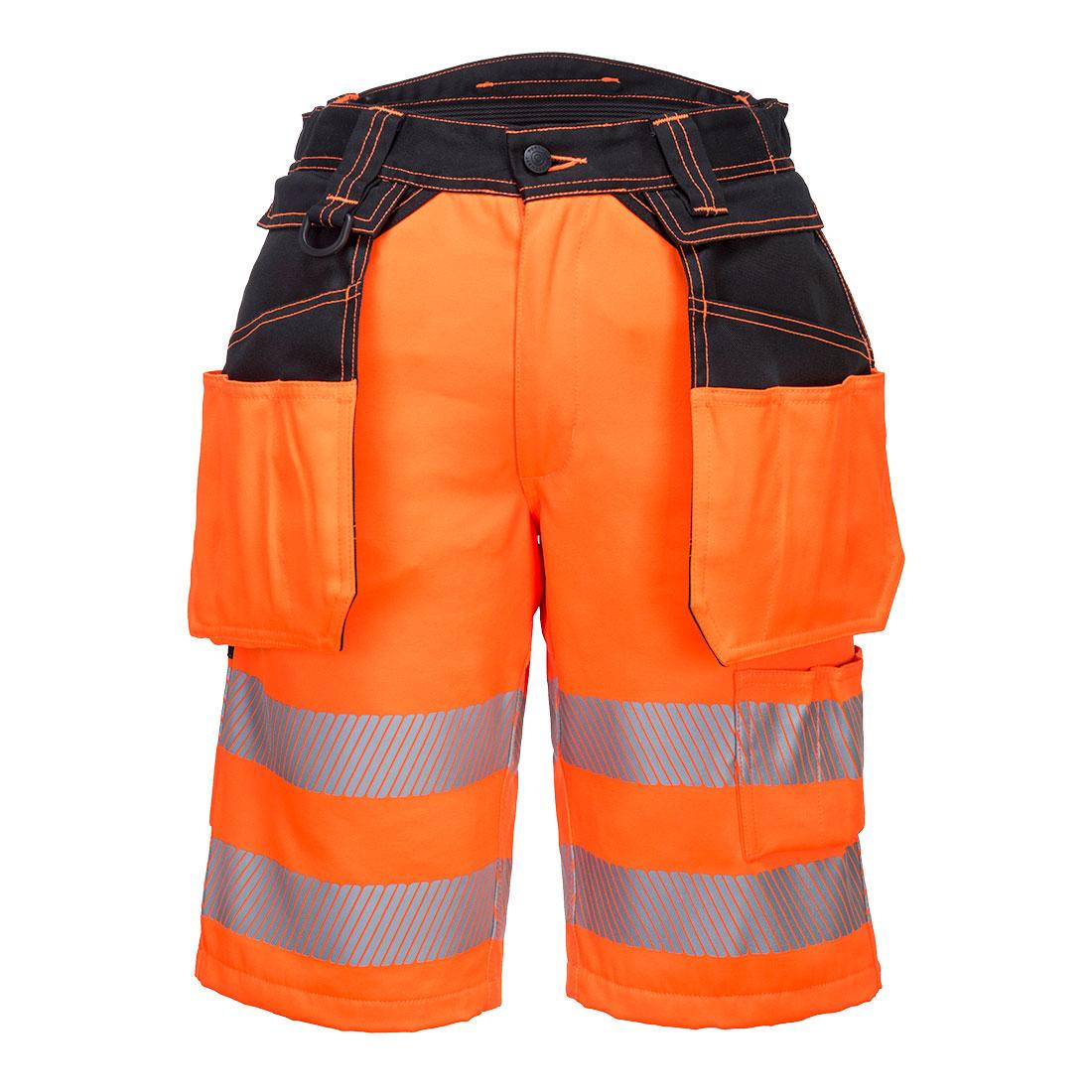 PW3 Hi-Vis Holster Pocket Shorts - Orange/Black