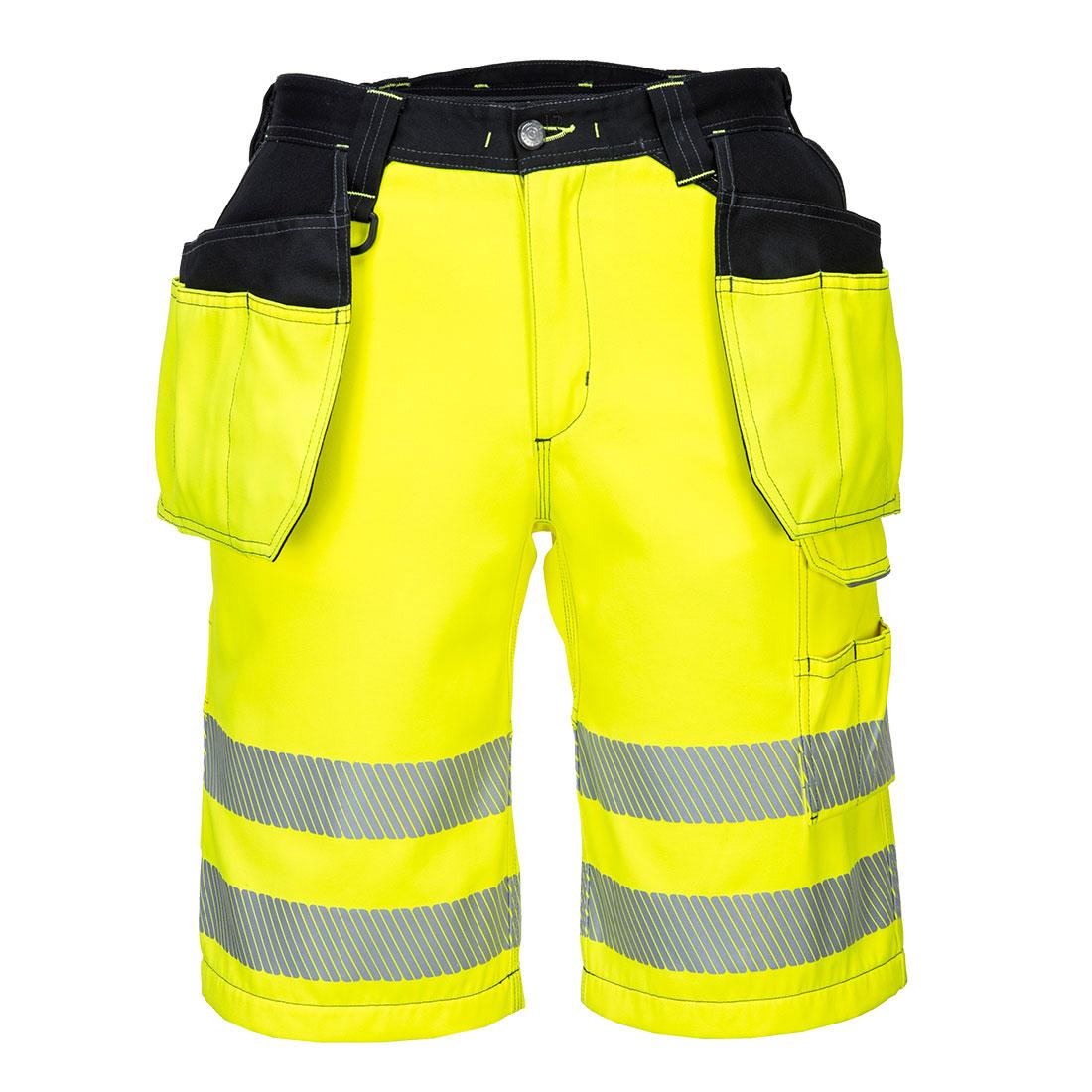 PW3 Hi-Vis Holster Pocket Shorts - Yellow/Black