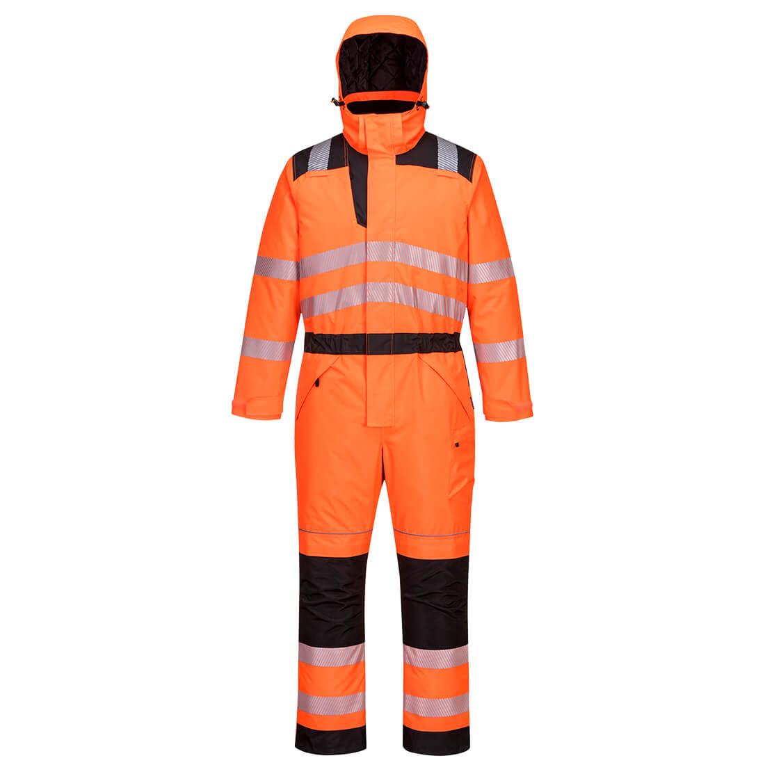 PW3 Hi-Vis Winter Coverall - Orange/Black