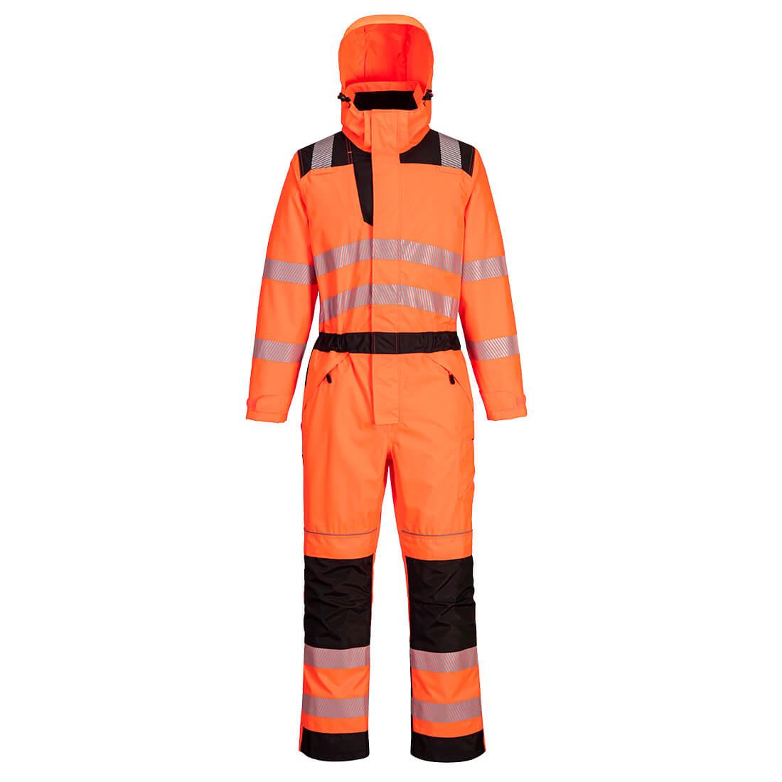 PW3 Hi-Vis Rain Coverall - Orange/Black