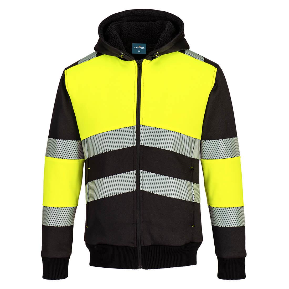PW3 Zipped Class 1 Winter Hoodie - Yellow/Black