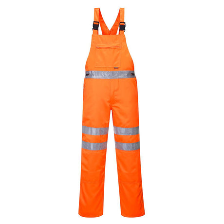 Hi-Vis Polycotton Service Bib and Brace - Orange