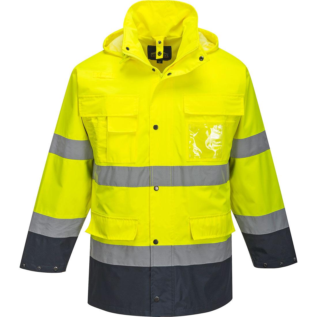 Hi-Vis 3-in-1 Contrast Lite Jacket - Yellow/Navy