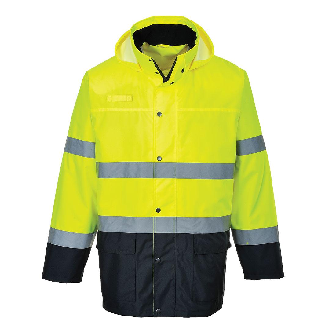 Hi-Vis Contrast Rain Lite Traffic Jacket - Yellow/Navy