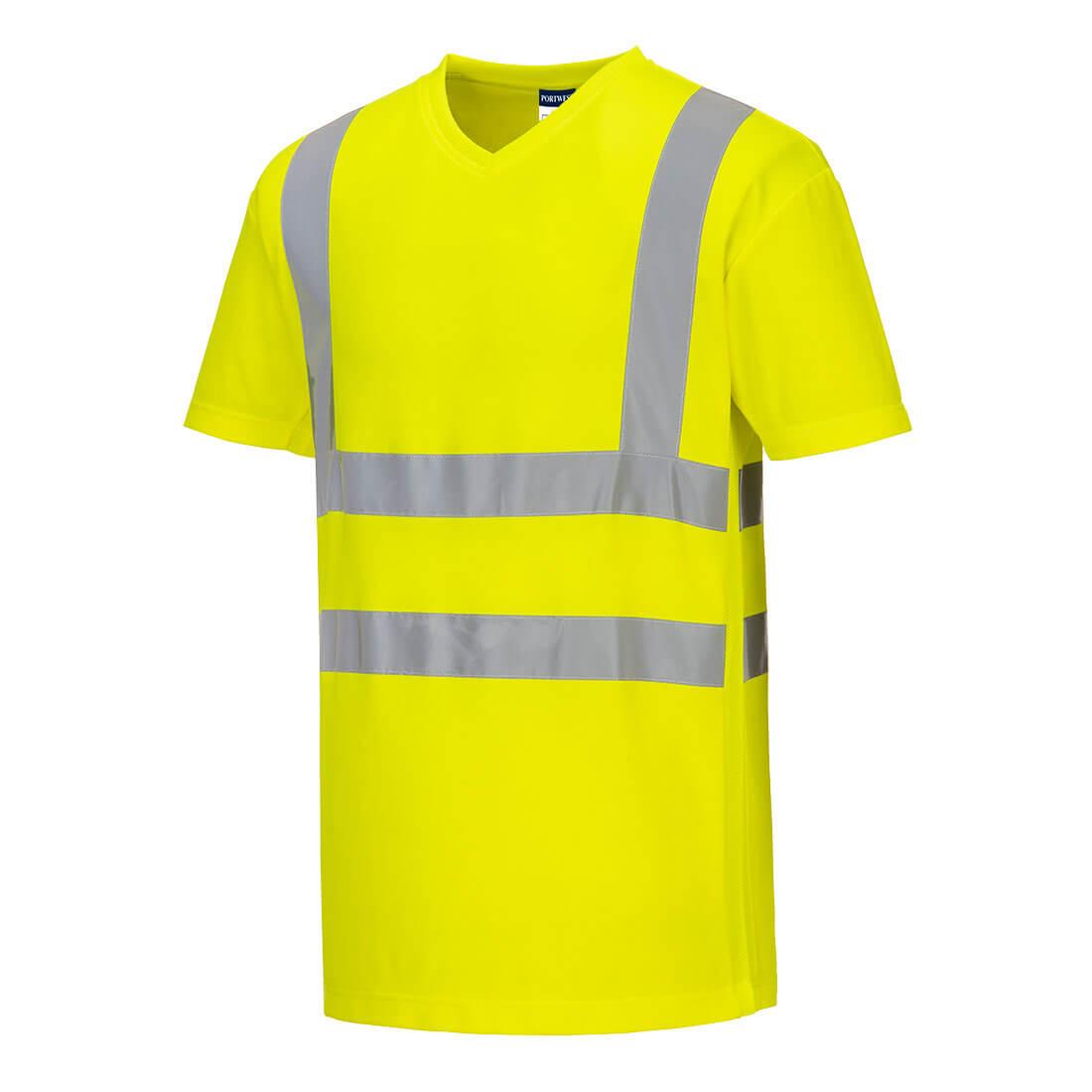 Hi-Vis Cotton Comfort Mesh Insert T-Shirt S/S - Yellow