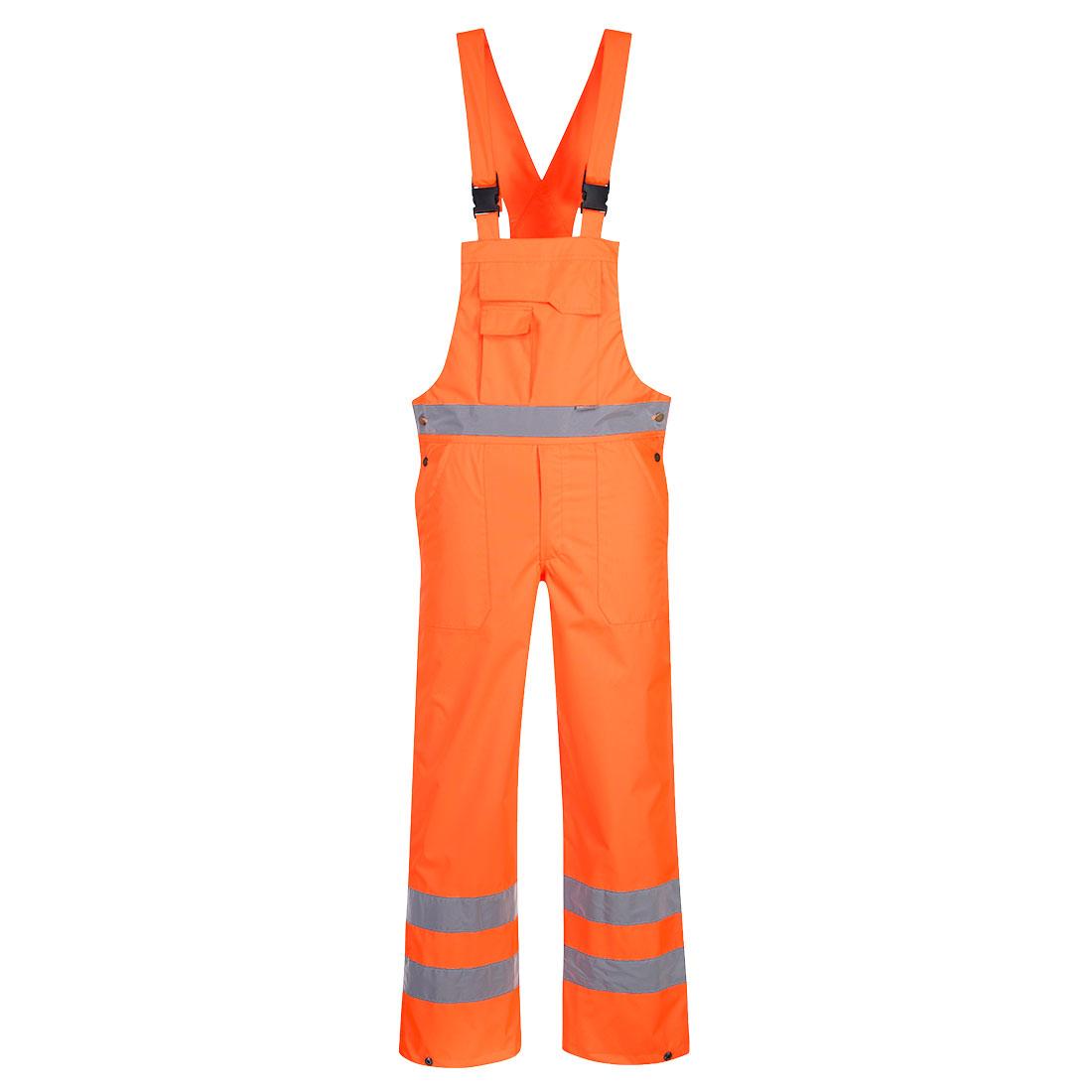 Hi-Vis Breathable Rain Bib and Brace - Orange