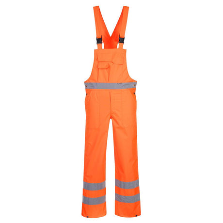 Hi-Vis Breathable Rain Bib and Brace - Orange