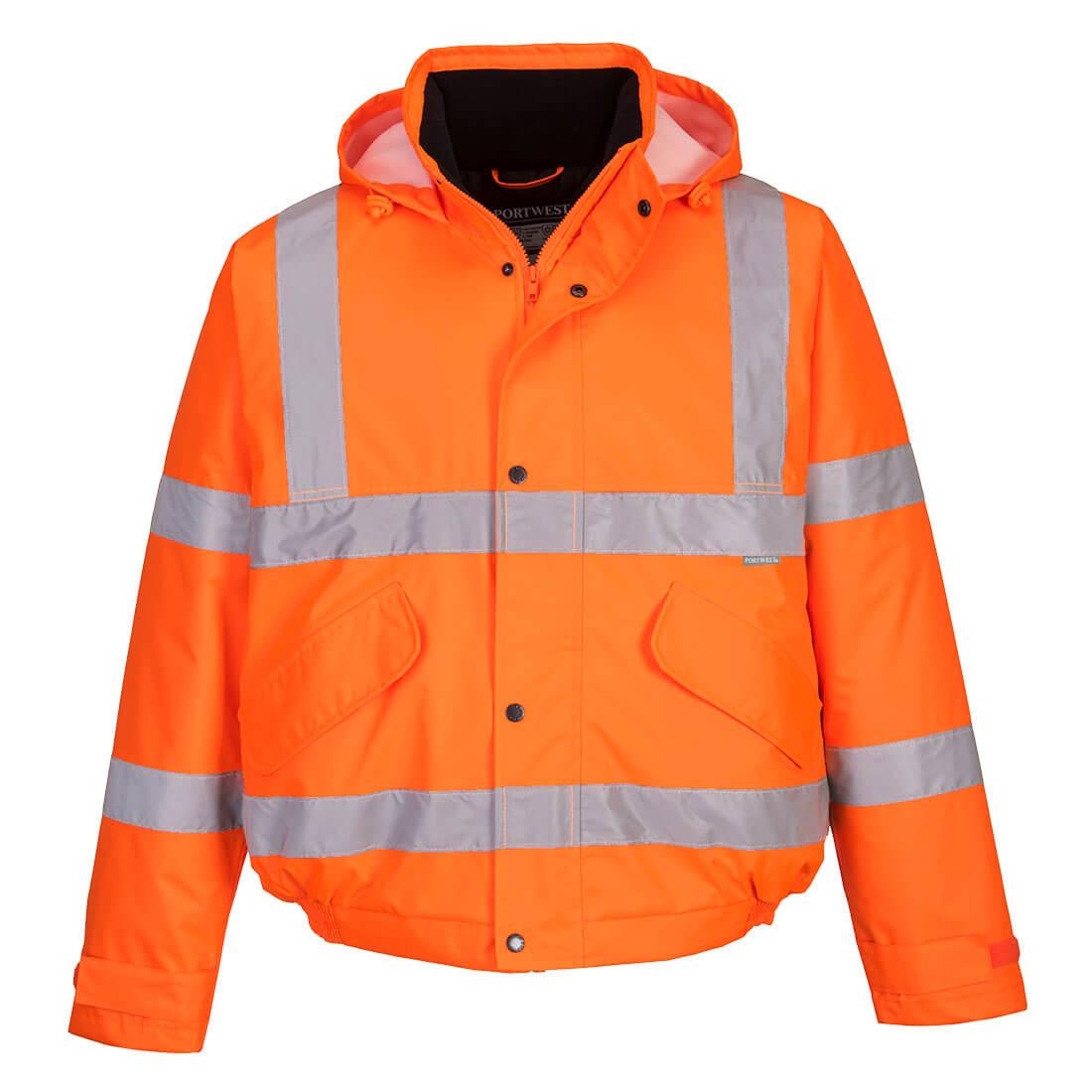 Hi-Vis Winter Bomber Jacket - Orange