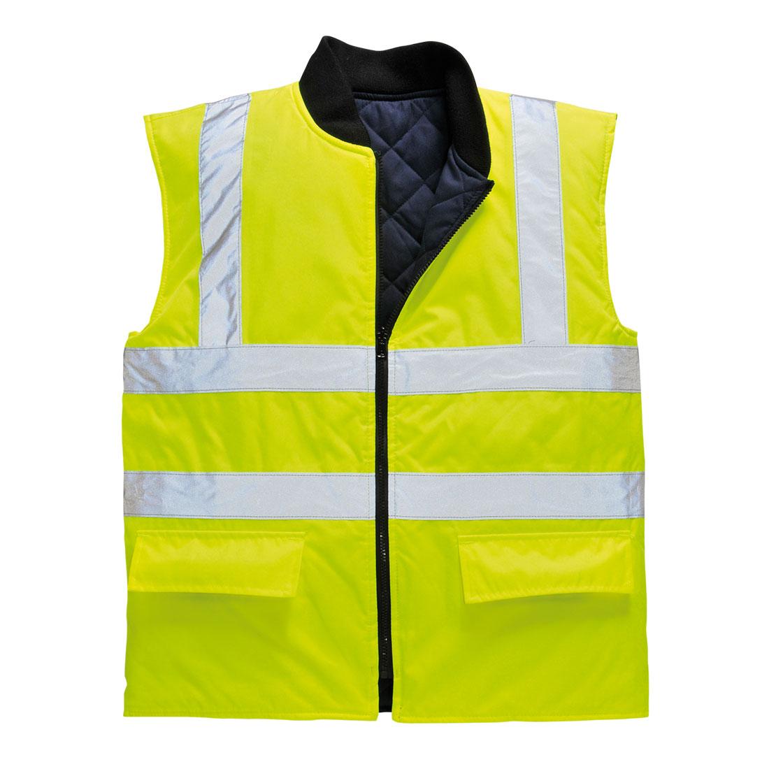 Hi-Vis Reversible Bodywarmer - Yellow
