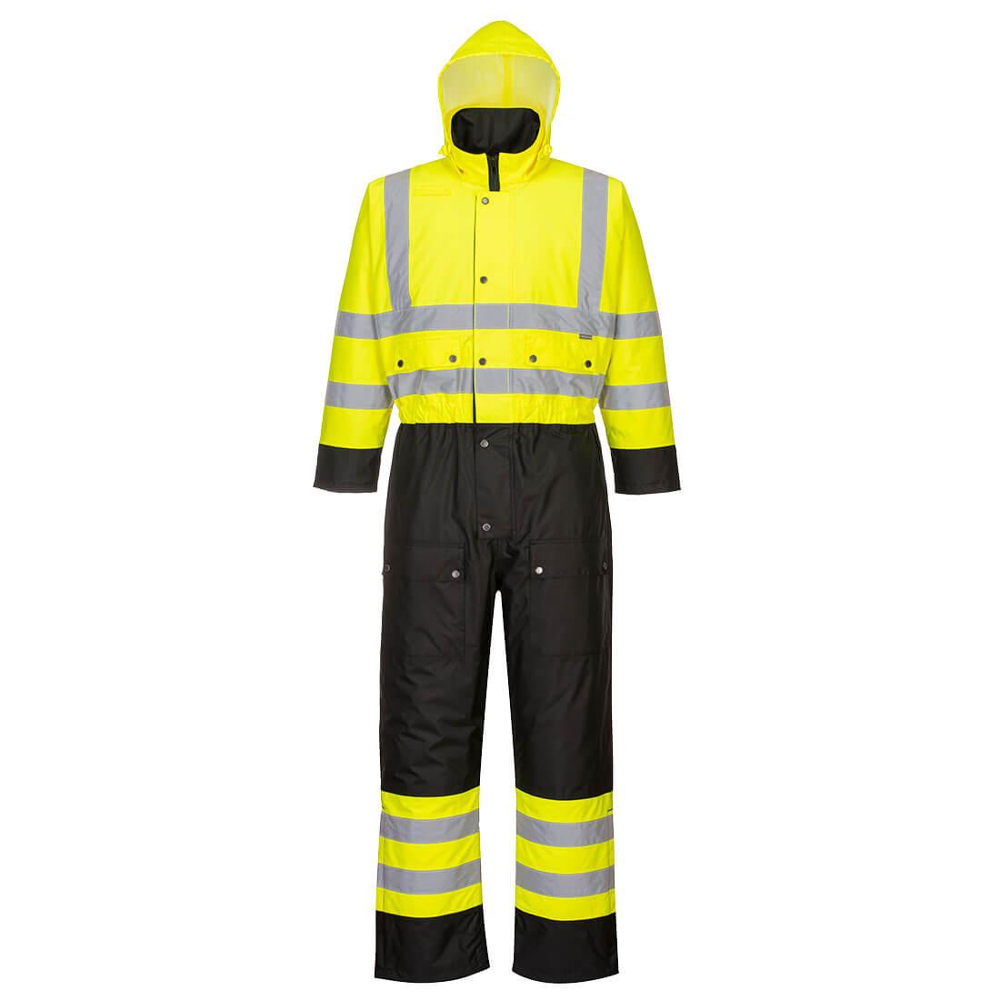 Hi-Vis Contrast Winter Coverall - Yellow/Black