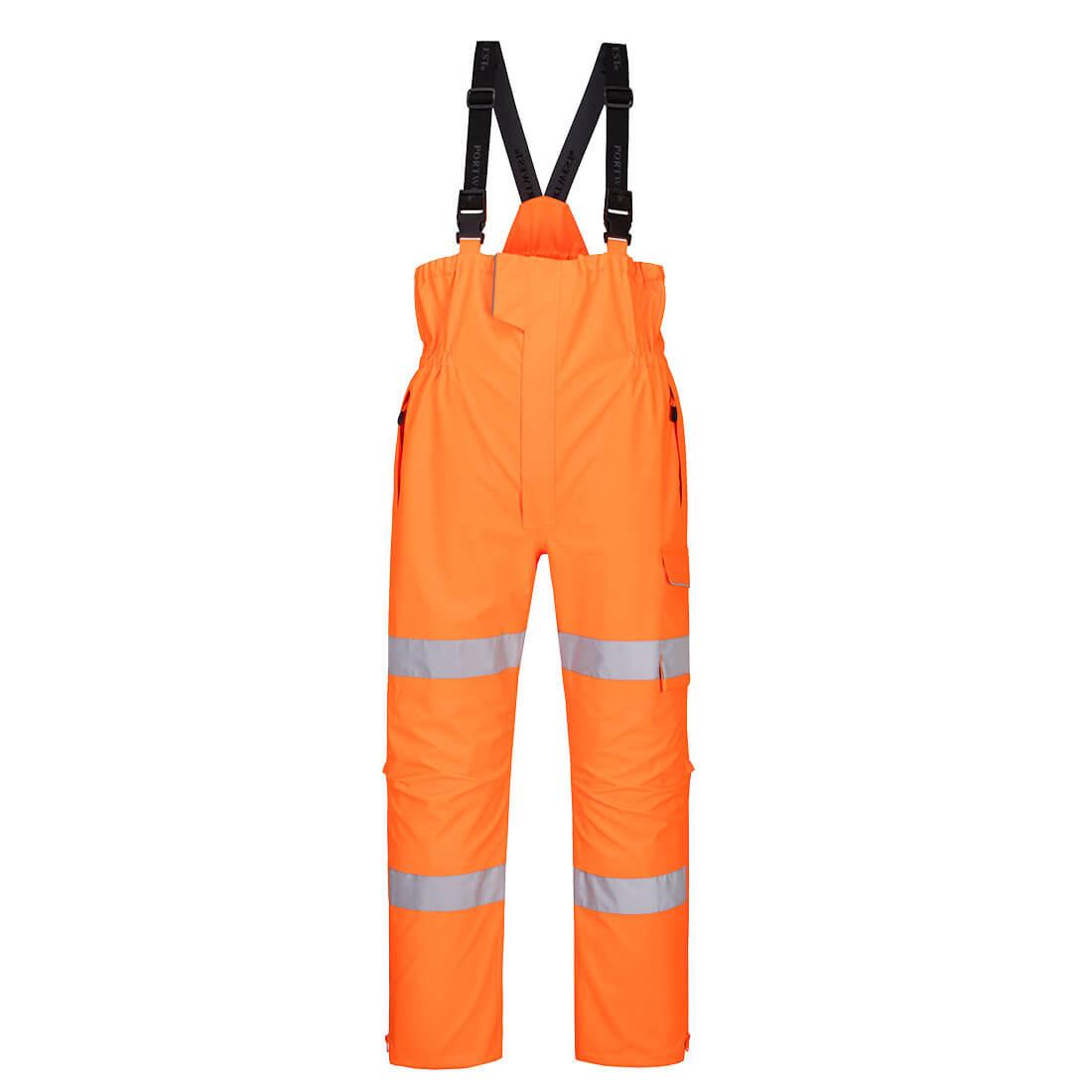 Hi-Vis Extreme Rain Bib and Brace - Orange