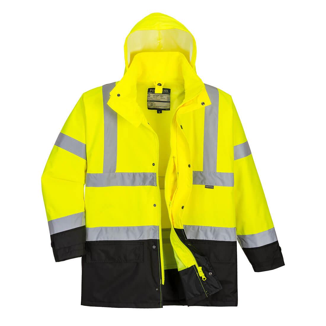Hi-Vis 5-in-1 Contrast Executive Jacket - Yellow/Black