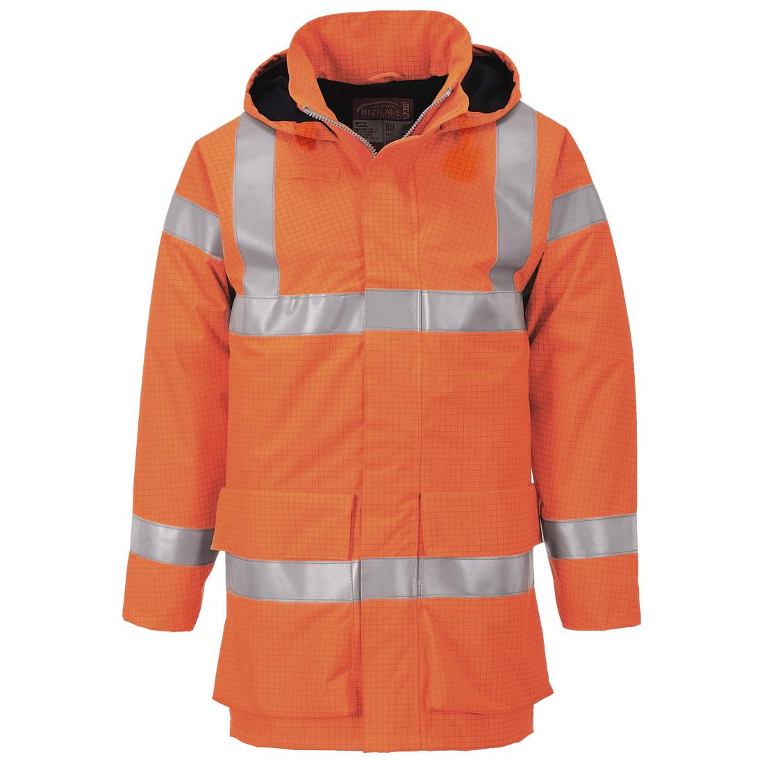Bizflame Rain Hi-Vis FR Jacket - Orange