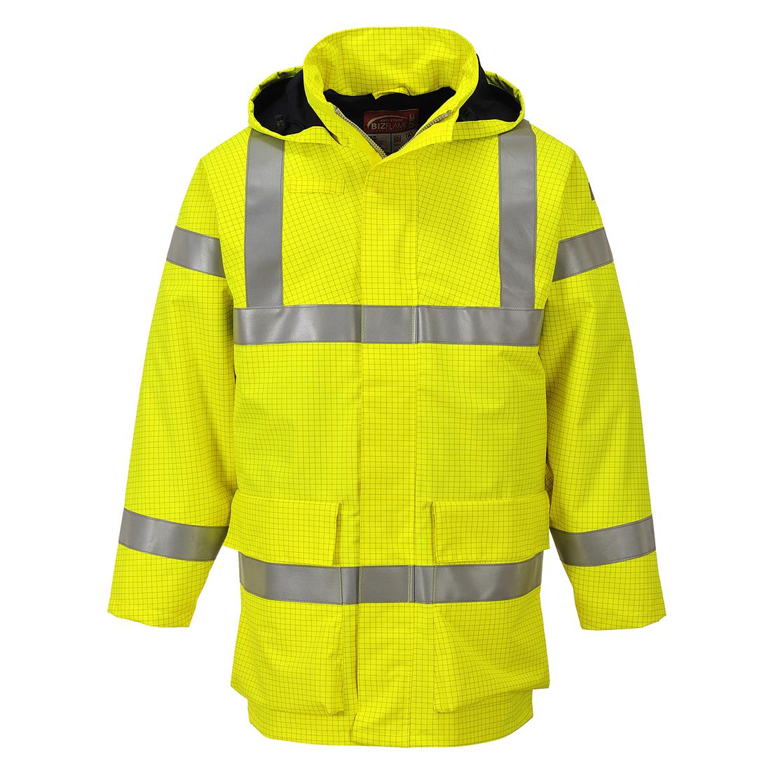 Bizflame Rain Hi-Vis Multi Light FR Jacket - Yellow