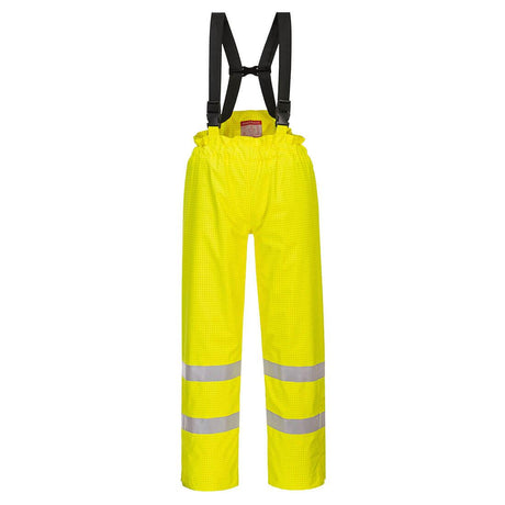 Bizflame Rain Hi-Vis Anti-Static Lined FR Trousers - Yellow