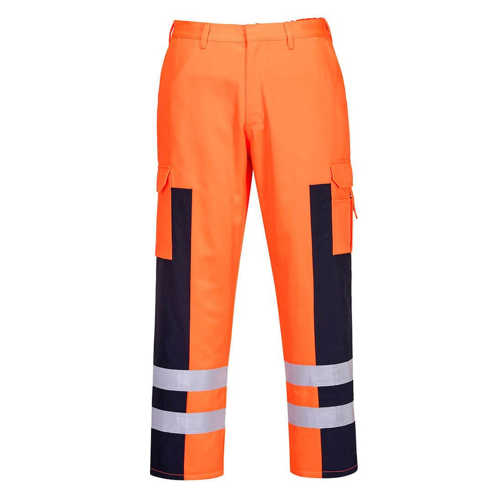 Hi-Vis Ballistic Service Trousers - Orange/Navy