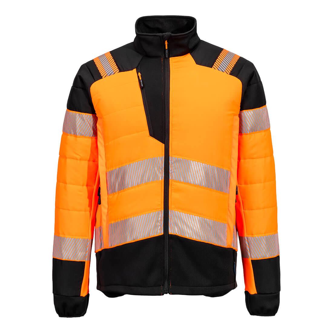 PW3 Hi-Vis Hybrid Baffle Jacket - Orange/Black