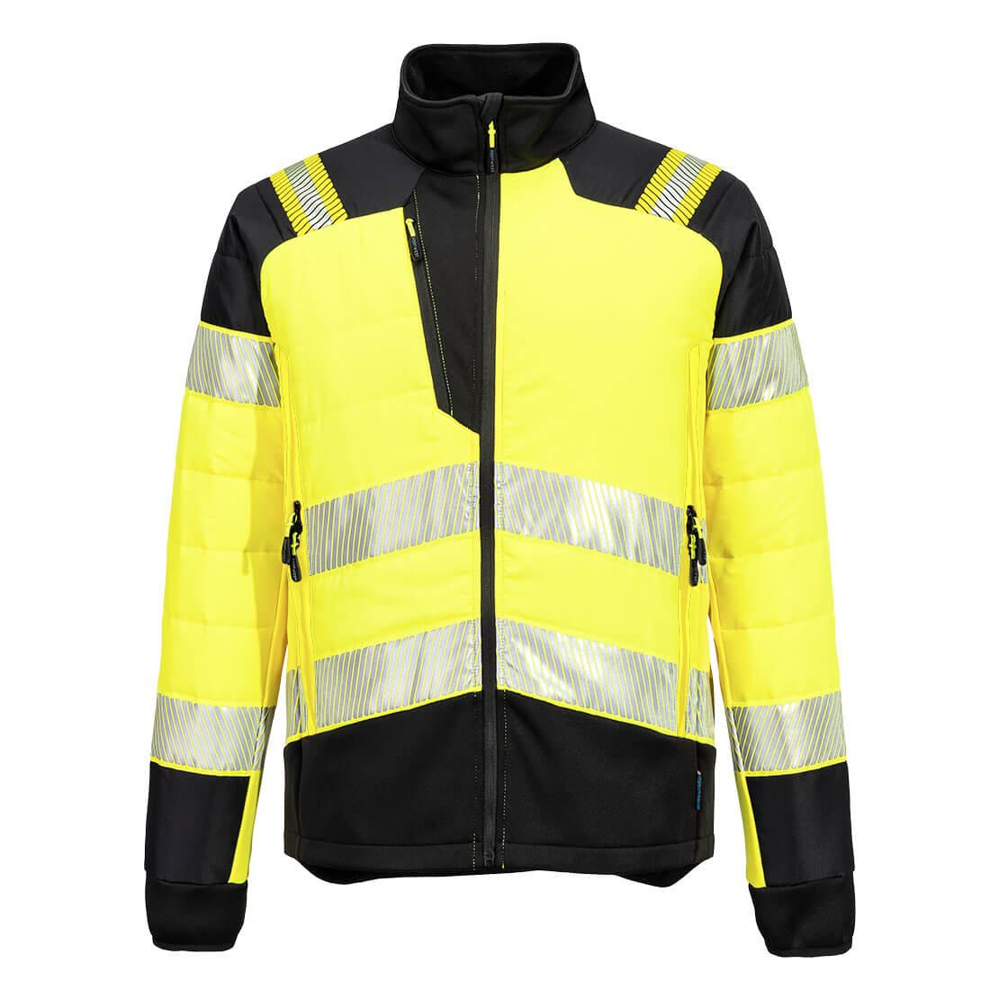 PW3 Hi-Vis Hybrid Baffle Jacket - Yellow/Black