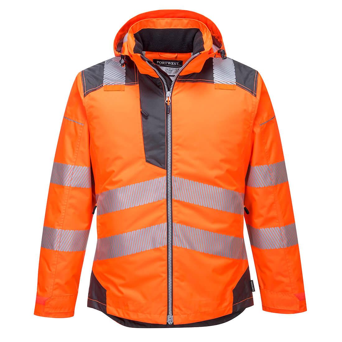 PW3 Hi-Vis Winter Jacket - Orange/Grey