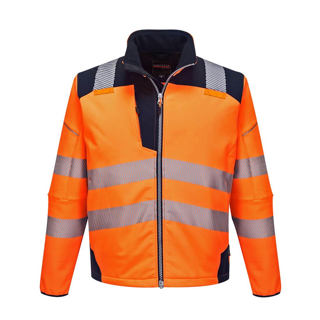 PW3 Hi-Vis Softshell (3L) - Orange/Navy
