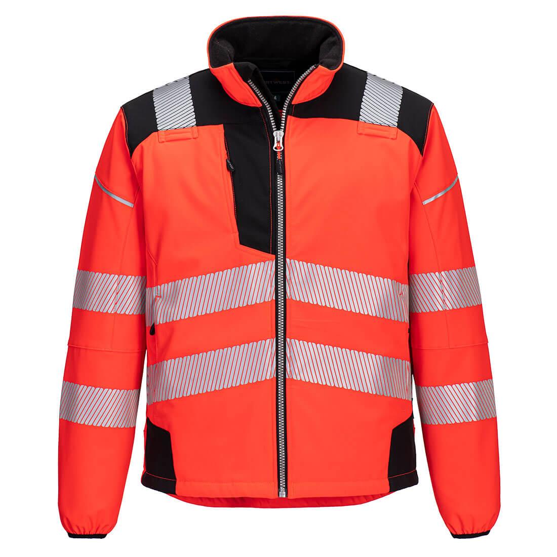 PW3 Hi-Vis Softshell (3L) - Red/Black