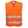 Hi-Vis Mesh Two Band Vest - Orange