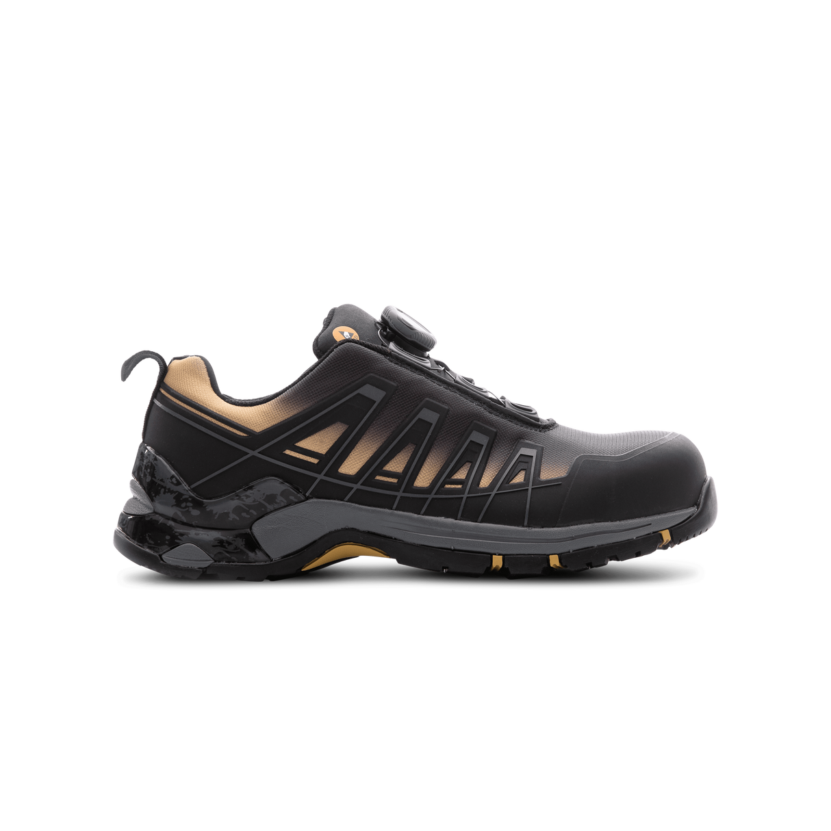Gold Safety Shoe w - Black