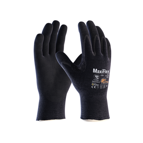 MaxiFlex Cut Kevlar 3D Gloves - Black